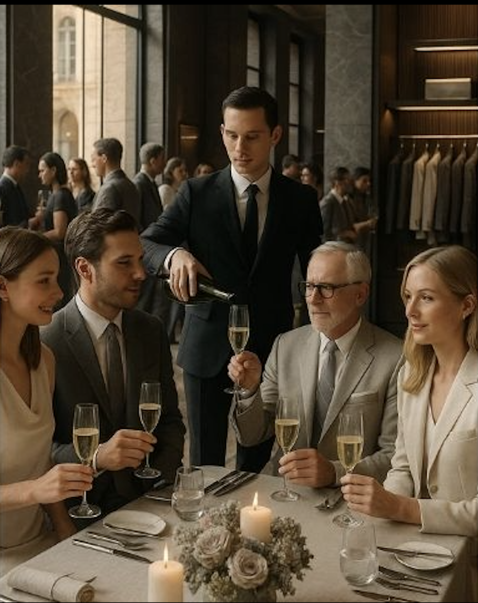 Thom Browne photography-driven layout