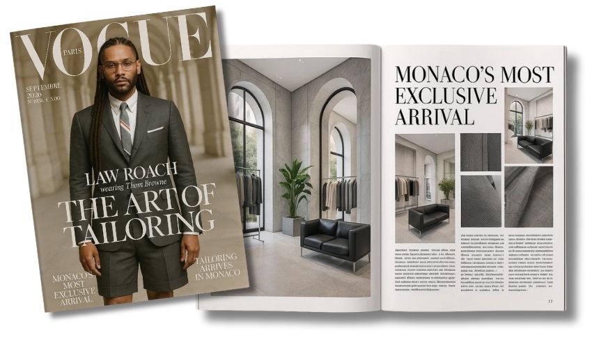 Thom Browne process book spread 2